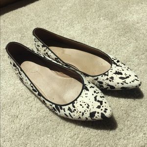 Mercanti Fiorentini calf hair and leather flats